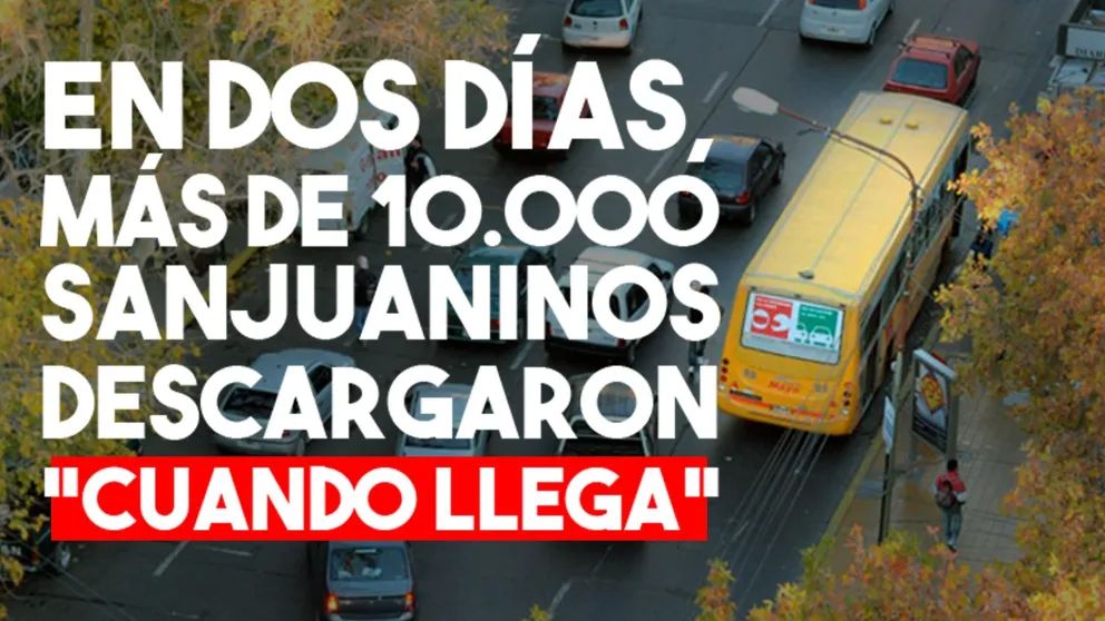 A dos días de su lanzamiento, más 10.000 sanjuaninos descargaron la app "Cuando llega"