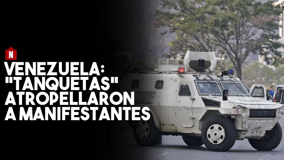 Represión en Venezuela: tanques militares atropellaron a los manifestantes