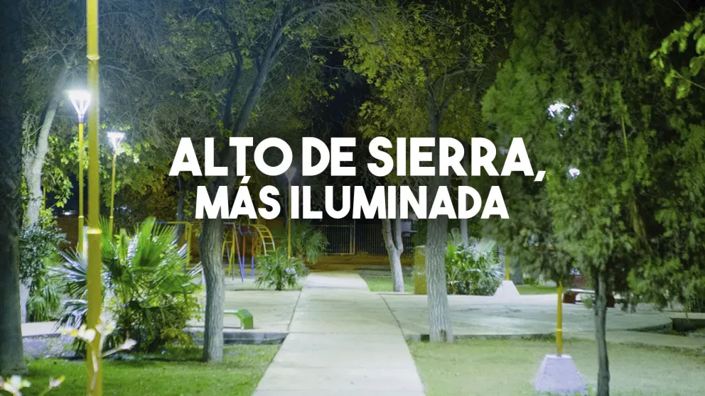 La plaza de Alto de Sierra tiene nueva iluminación