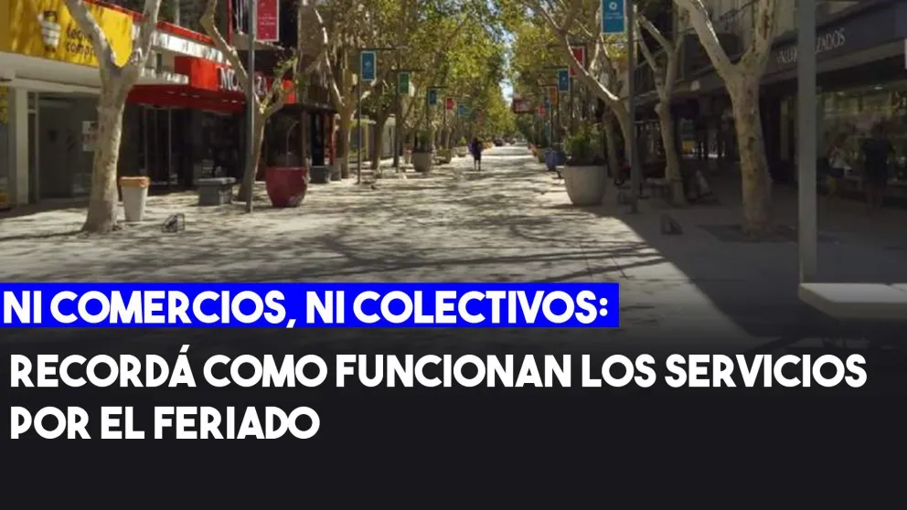 Para recordar: sin comercios ni colectivos, así funcionan los servicios este miércoles feriado