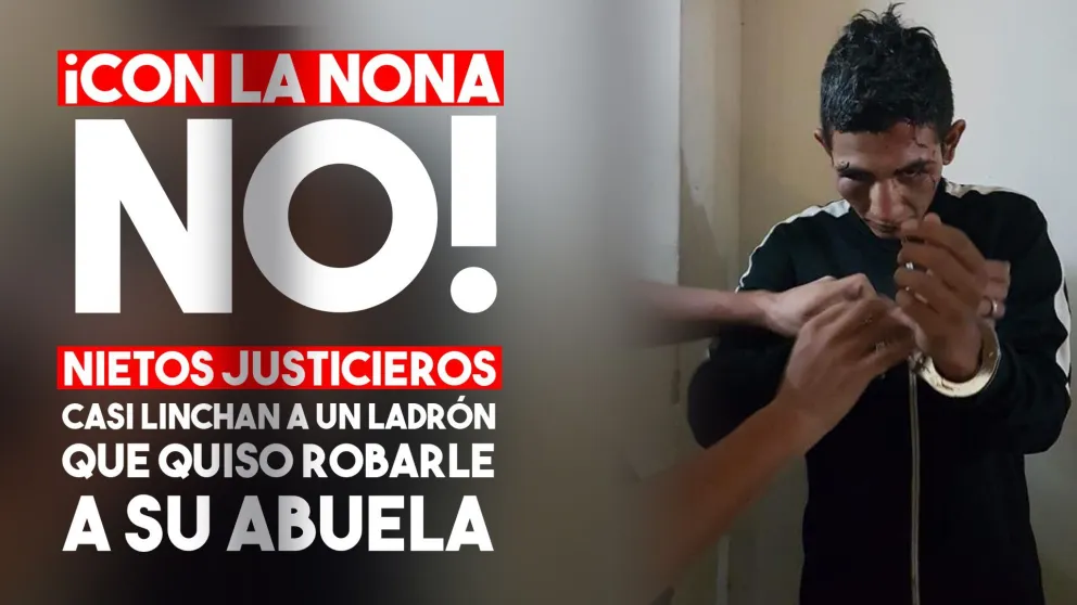 Le robó a una abuela y los nietos lo desfiguraron a golpes