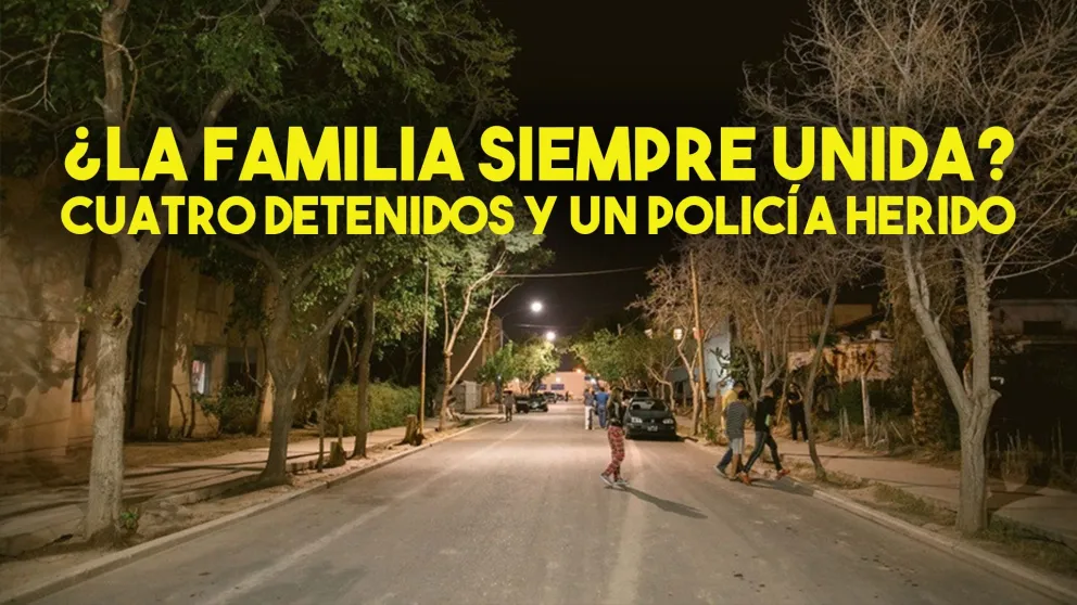 Una pelea familiar terminó con cuatro personas detenidas y un policía herido