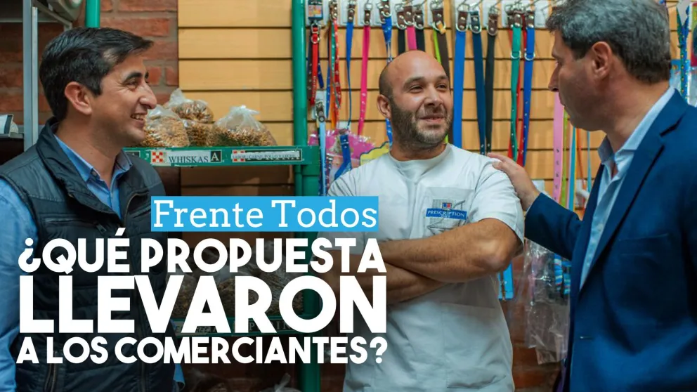 Lucio González visitó a los comerciantes del departamento junto a Uñac