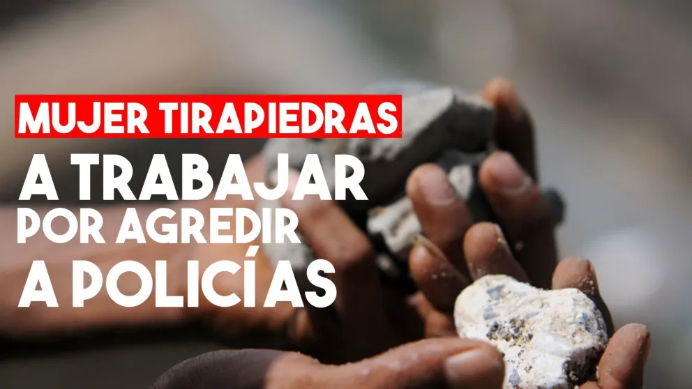 Deberá realizar trabajos comunitarios por tirar una piedra a un patrullero y agredir a policías