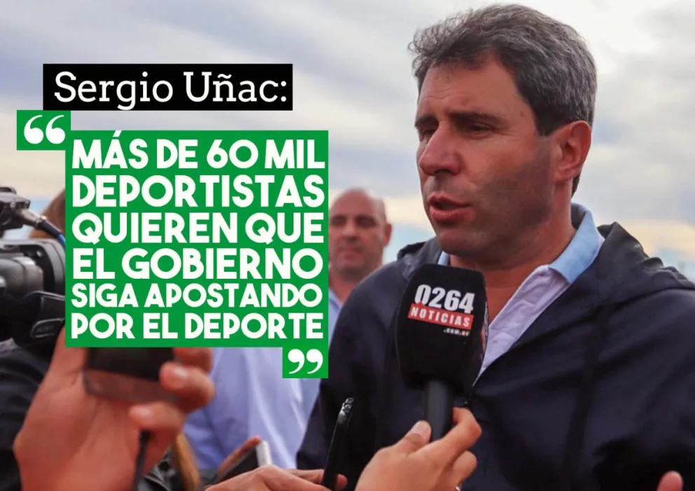 Sergio Uñac: "Más de 60 mil deportistas quieren que el gobierno siga apostando por el deporte"