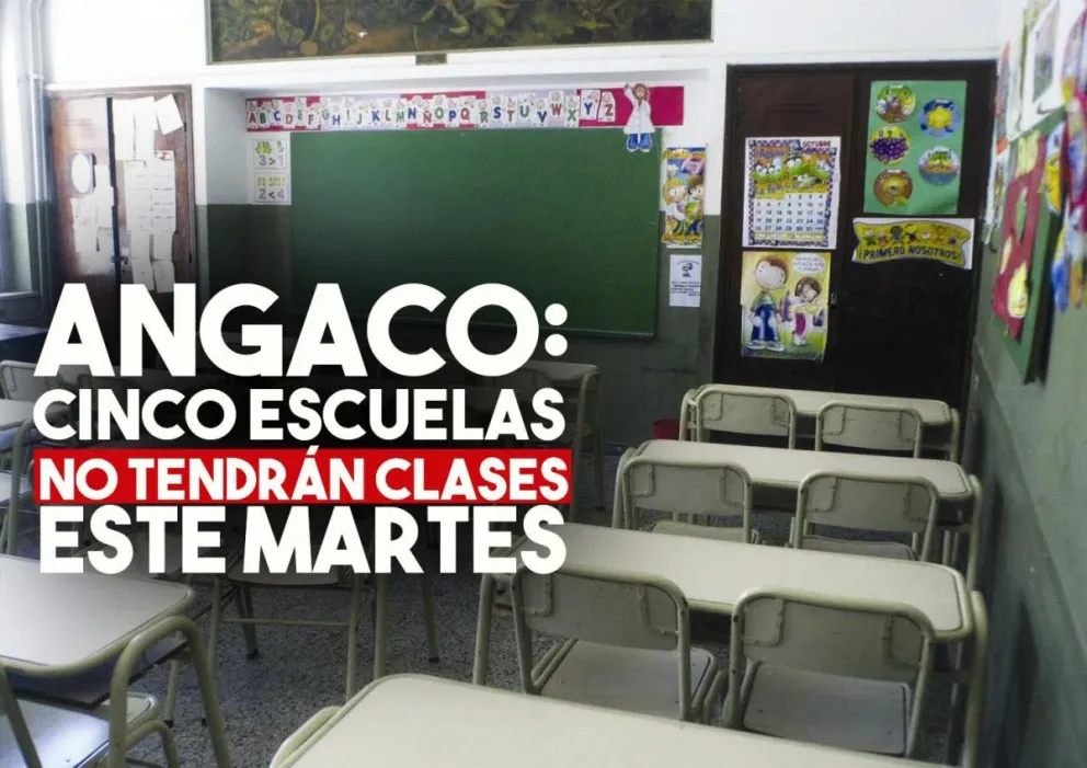 Este martes no habrá clases en algunas escuelas de Angaco