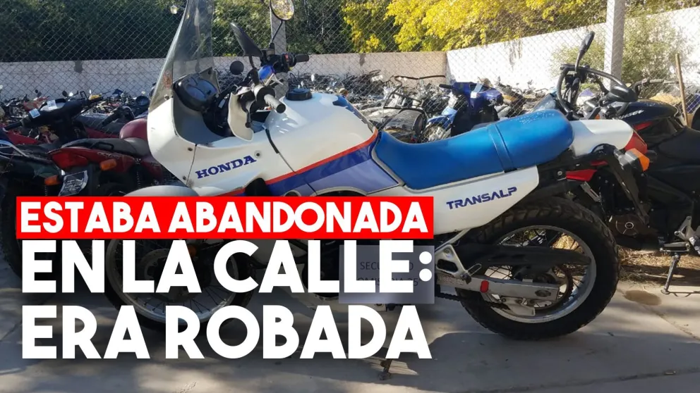 Encontraron abandonada una moto que había sido robada