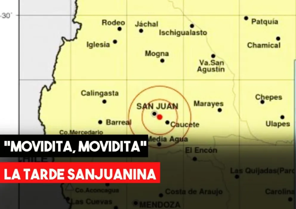 Tres sismos hicieron temblar la tarde sanjuanina