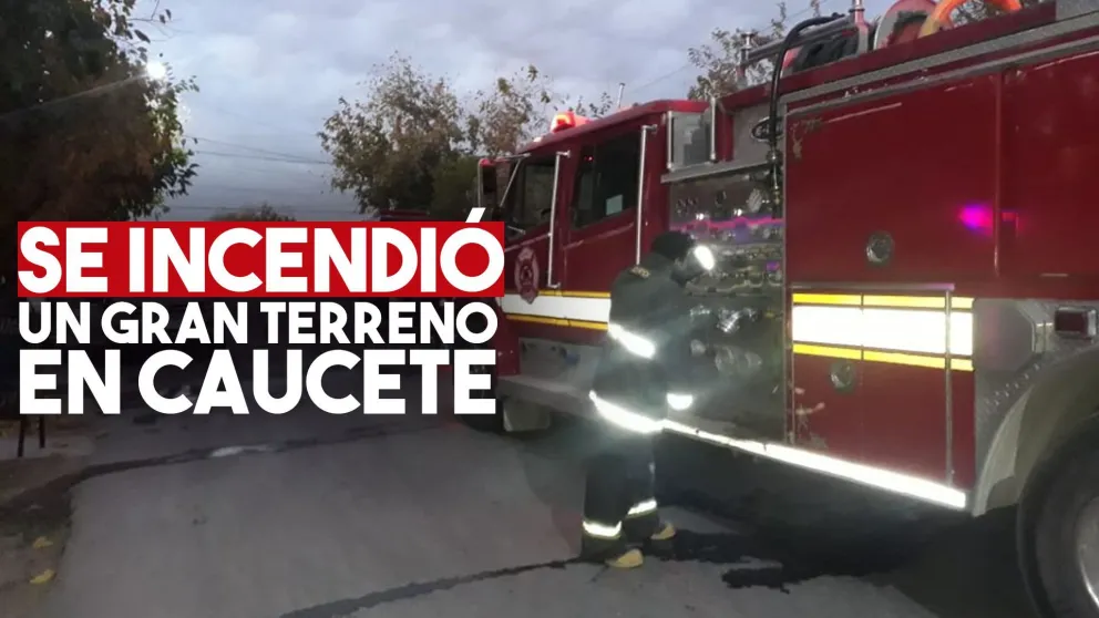 Se incendió un gran terreno en Caucete y Bomberos lograron controlarlo
