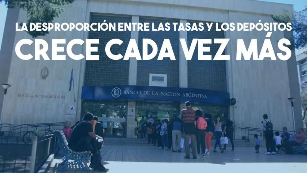 La desproporción entre las tasas y los depósitos crece cada vez más