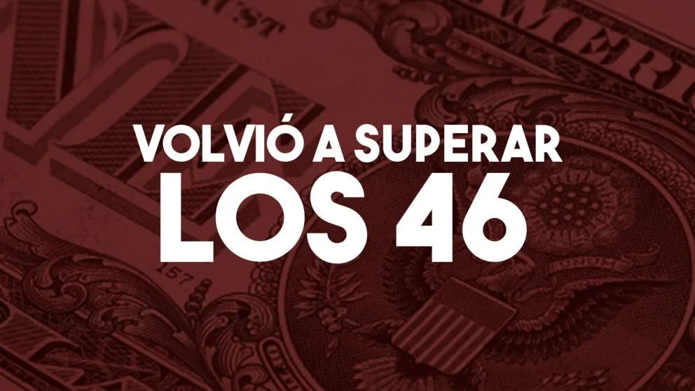 La inestabilidad global hizo que el dólar supere nuevamente los $46