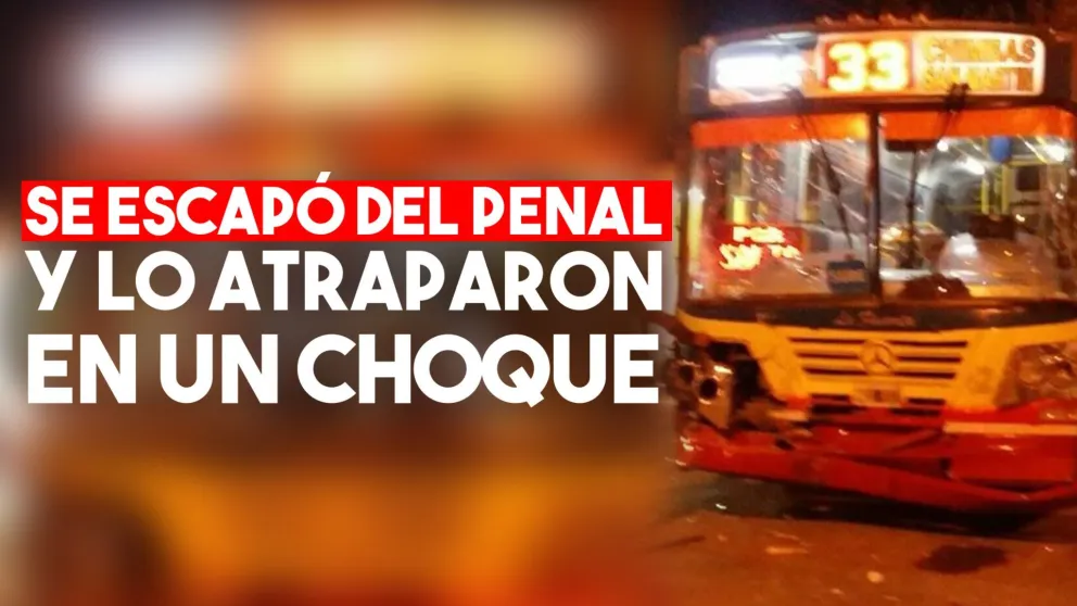 Chocó contra un colectivo y descubrieron que se había escapado del Penal