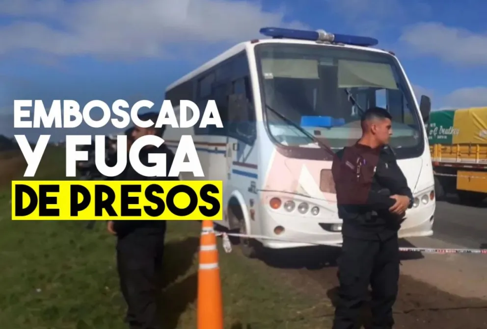 Emboscaron a los tiros un móvil con presos en la ruta en Santa Fe: hay nueve fugados