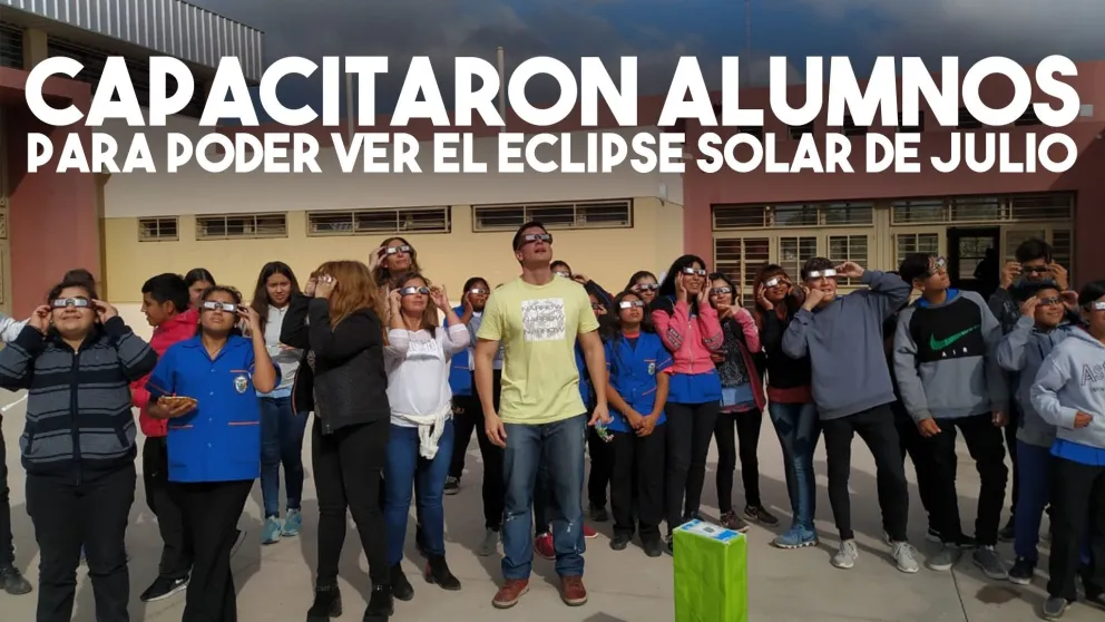 Capacitaron alumnos para poder ver el eclipse solar de julio