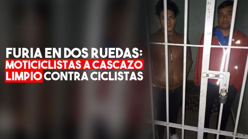 Dos motociclistas atacaron a cascazos a dos ciclistas