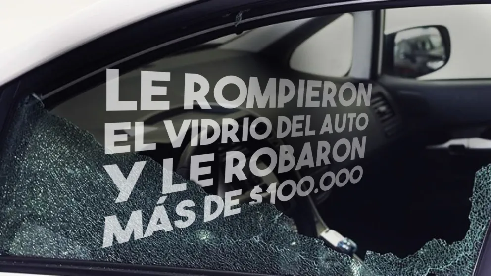 Le rompieron el vidrio del auto y le robaron más de $100.000