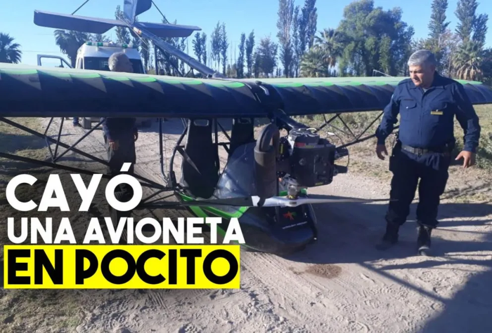 Una avioneta cayó en Pocito