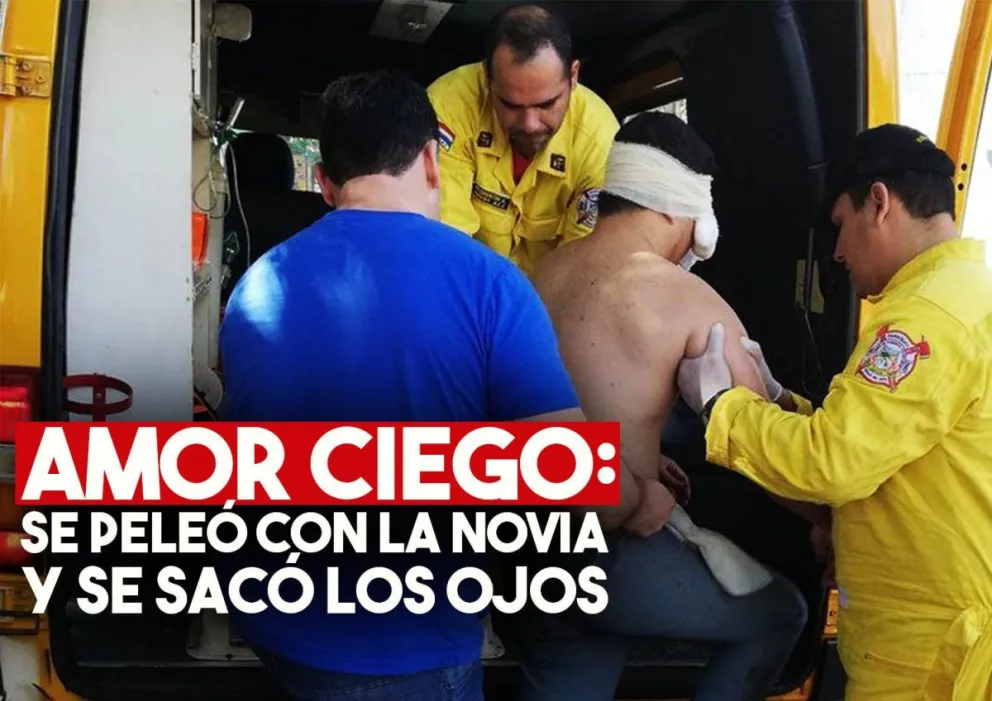 Se peleó con la novia y se arrancó los ojos