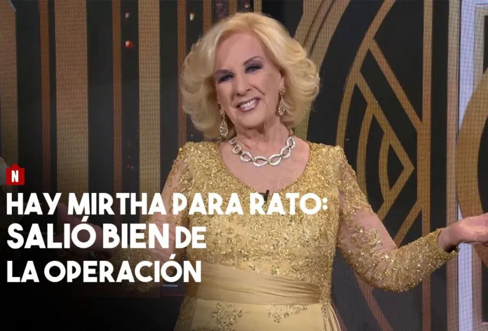 Operaron con éxito a Mirtha Legrand de una obstrucción abdominal