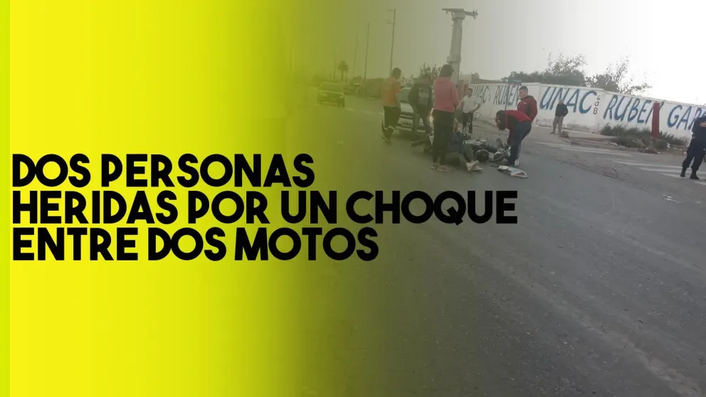 Dos motos chocaron de frente en Rawson