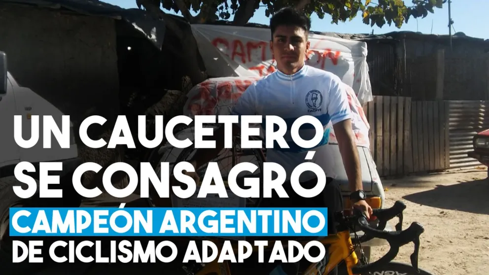 Un joven caucetero se consagró campeón argentino de ciclismo adaptado