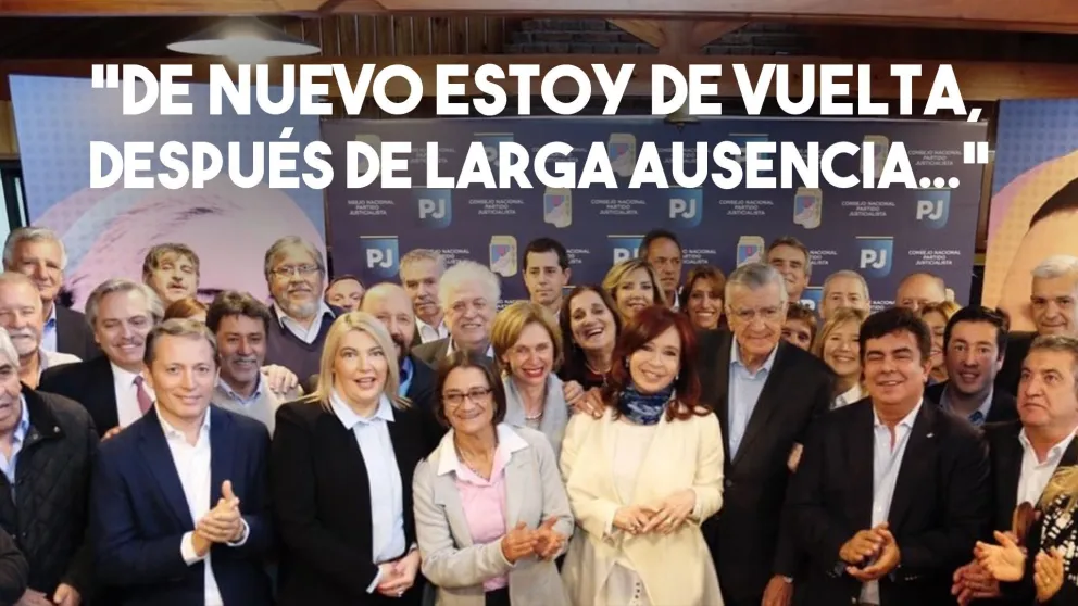 Cristina volvió al PJ: desde el 2003 que no asistía a una reunión