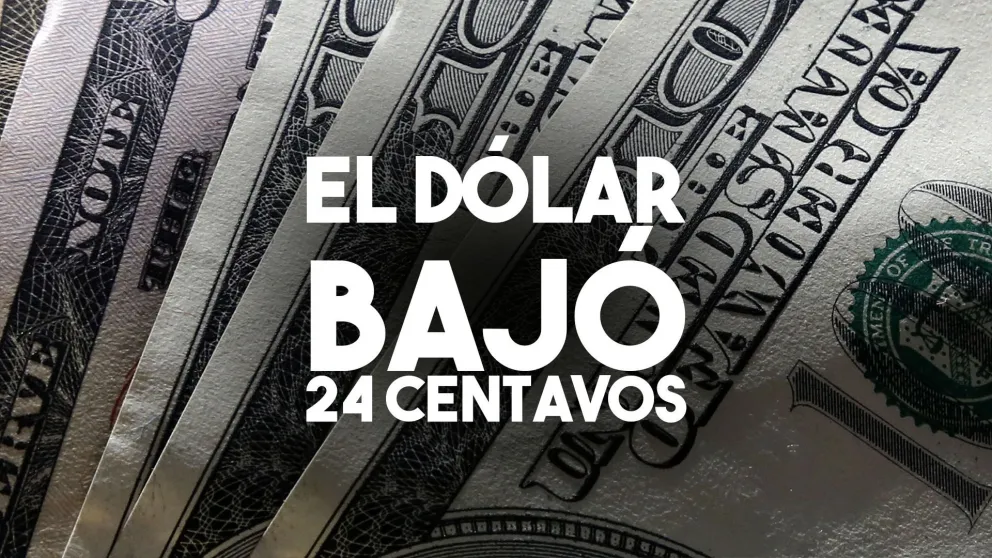 El dólar cayó 24 centavos este martes