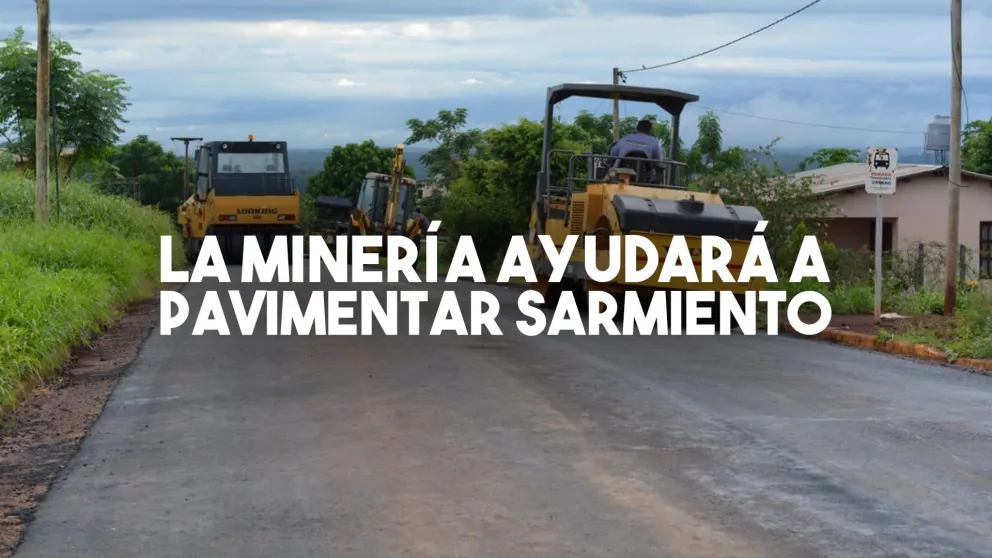 La minería aportará fondos para pavimentar calles en Sarmiento