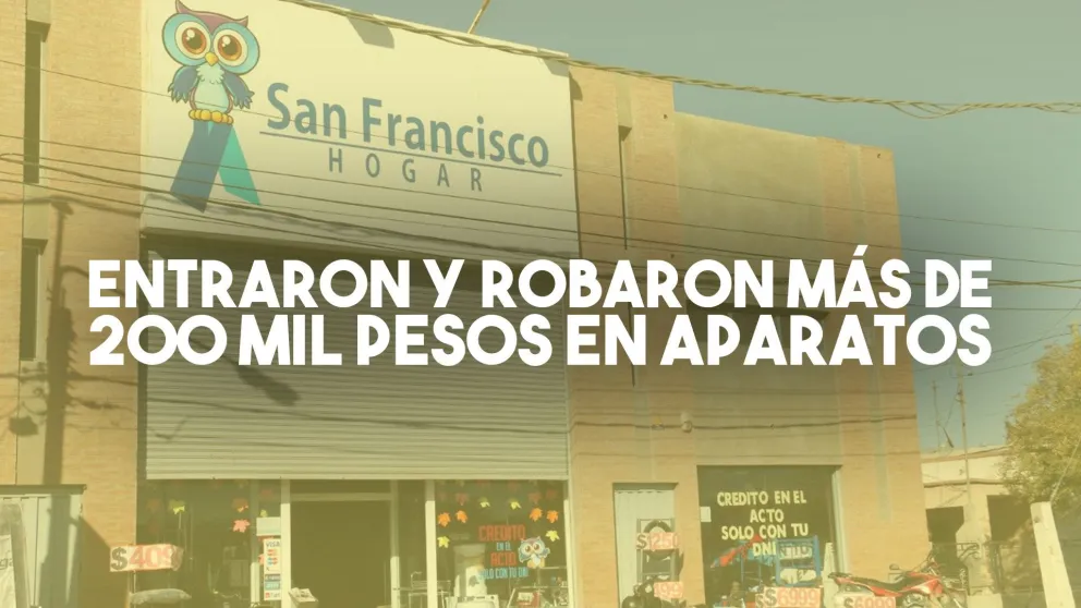Robaron a un reconocido negocio y se llevaron 200 mil pesos en aparatos