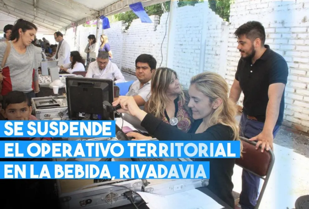 Por las condiciones climáticas se suspende el Operativo Territorial en La Bebida