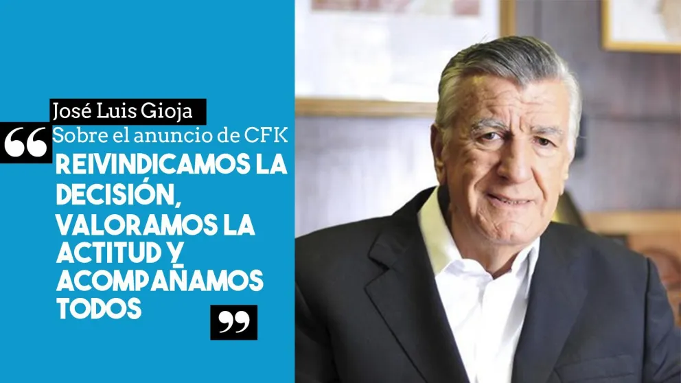 El apoyo de José Luis Gioja a Cristina Fernández de Kirchner