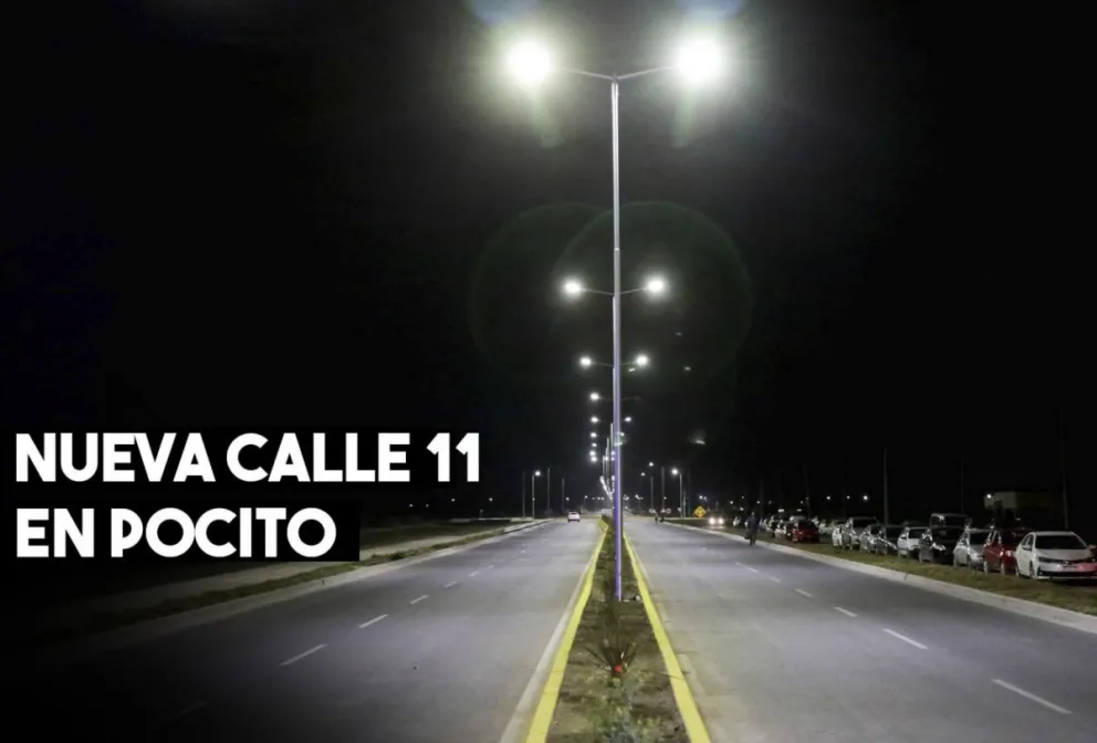 Pocito: Inauguraron la obra de ensanche de calle 11