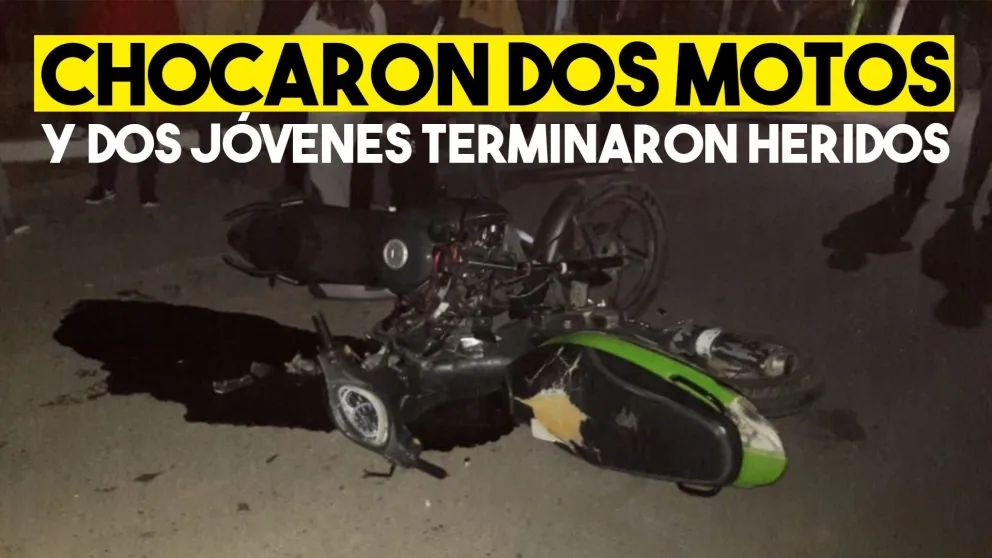 Dos jóvenes chocaron con sus motos y terminaron heridos