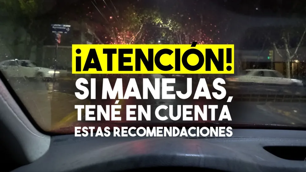 Lluvia: si vas a manejar, tené en cuenta estas recomendaciones