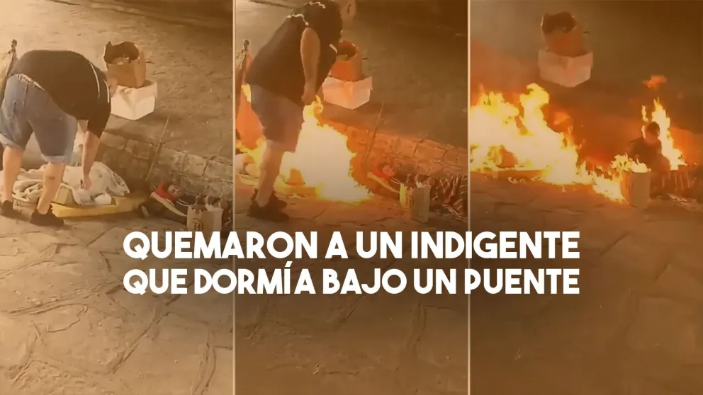 Prendieron fuego a un indigente que dormía bajo un puente