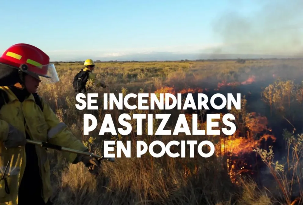 Bomberos controlaron un incendio en Pocito