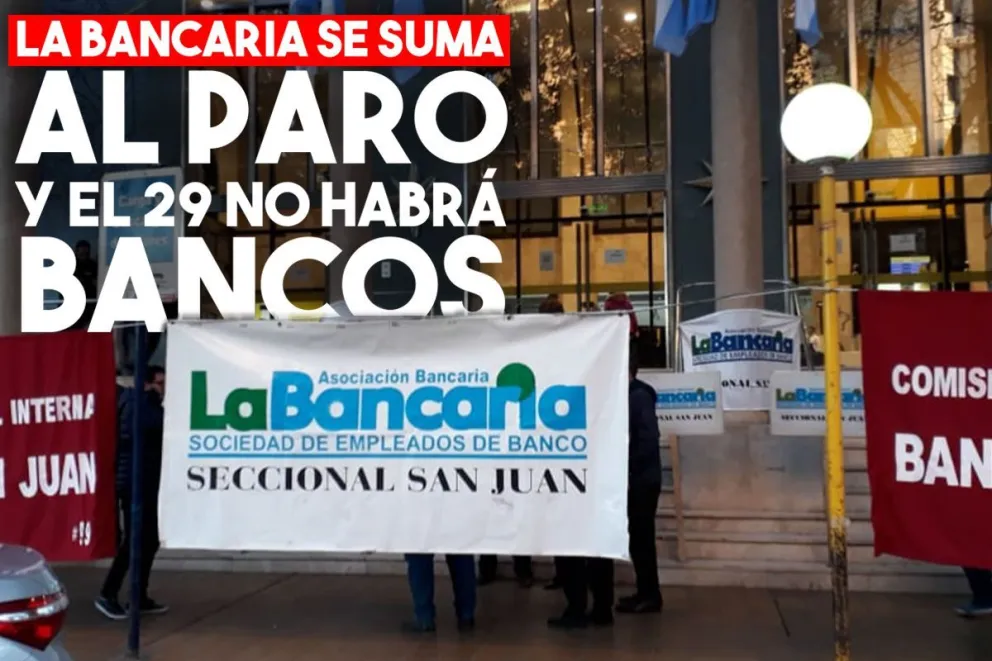 La Bancaria adhiere al paro de la CGT
