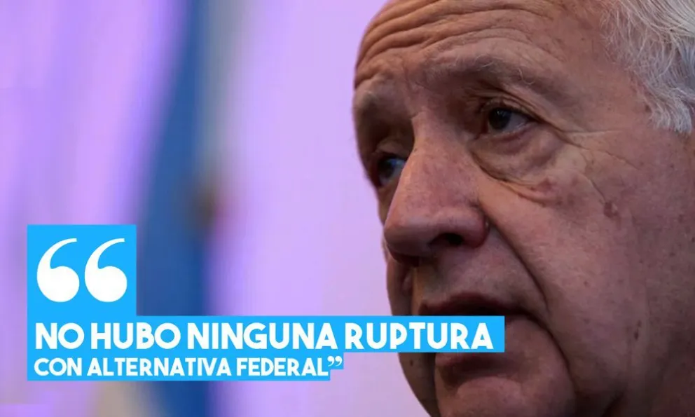 Roberto Lavagna: "No hubo ninguna ruptura con Alternativa Federal, todos los diálogos están abiertos"