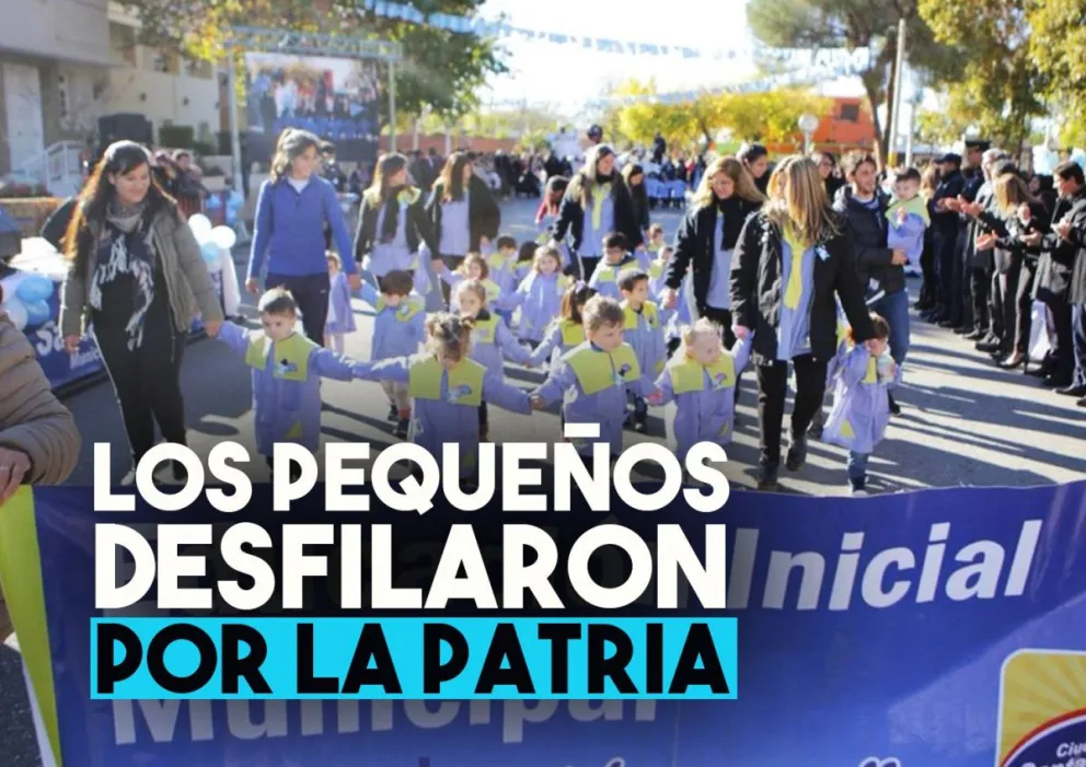 Los jardines de infantes de Santa Lucía le rindieron homenaje a la Patria