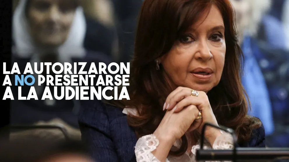 Autorizan a Cristina Kirchner a no presentarse a la segunda audiencia del juicio en su contra