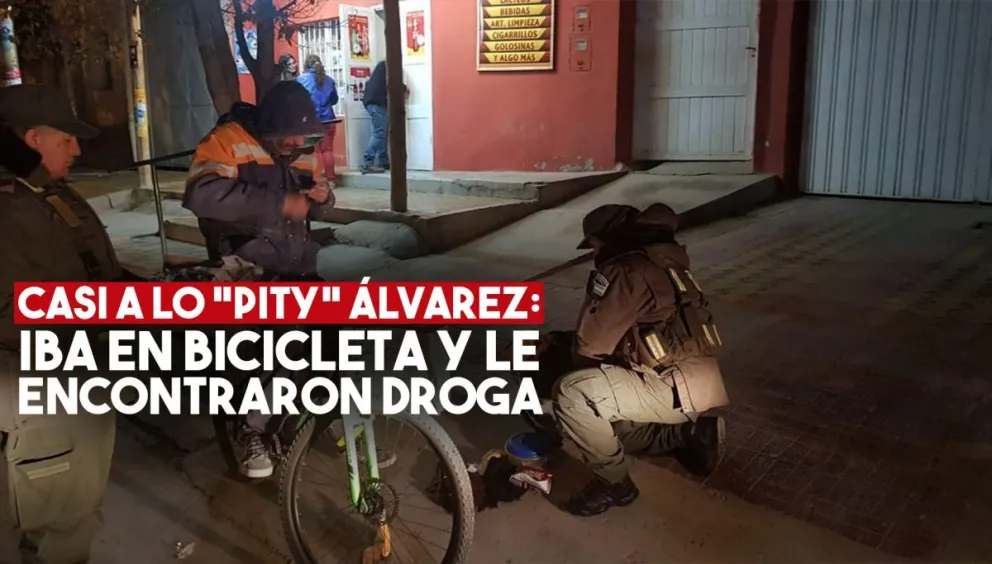 Gendarmería le encontró droga a un hombre que iba en bicicleta en Jáchal