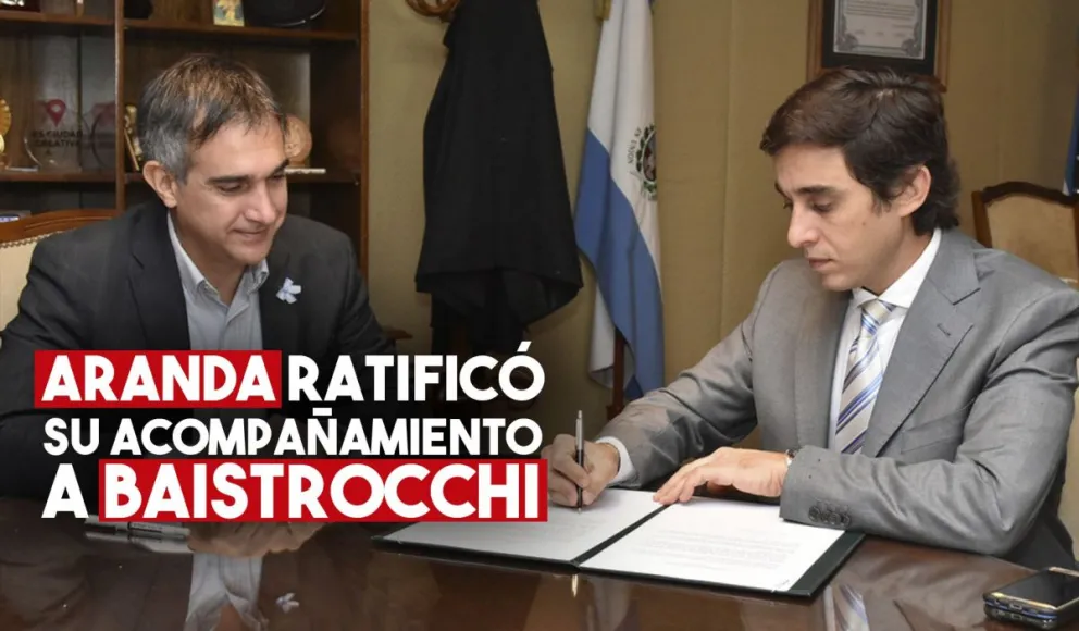 Aranda ratificó su apoyo a Baistrocchi