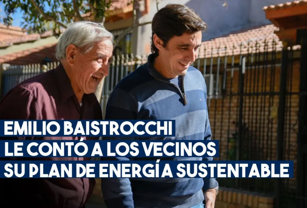 Emilio Baistrocchi en el barrio Solares contó su plan de energía sustentable