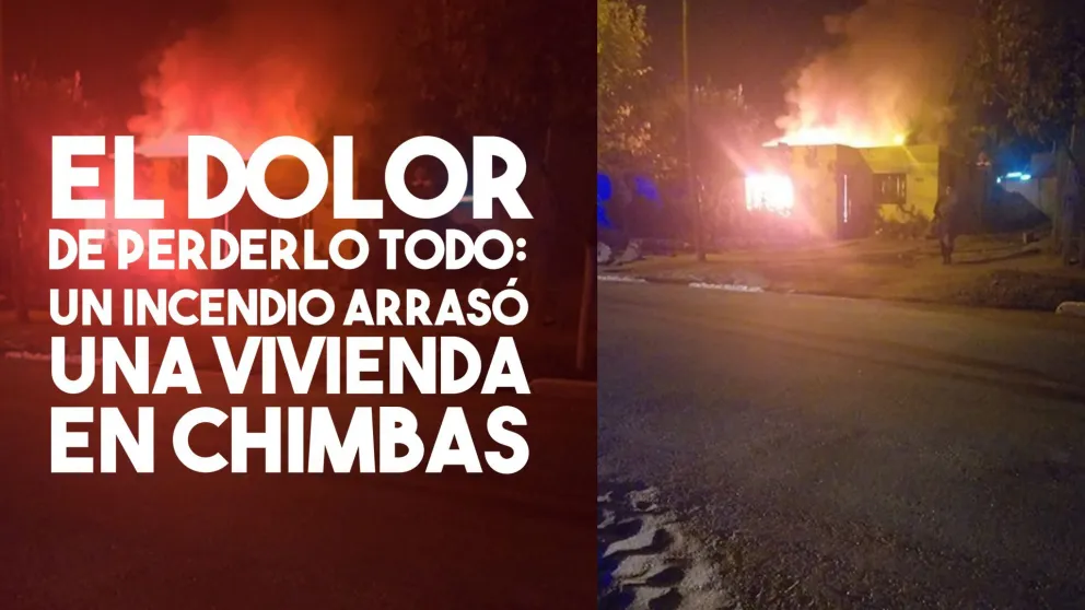 Un incendió consumió una vivienda en Chimbas
