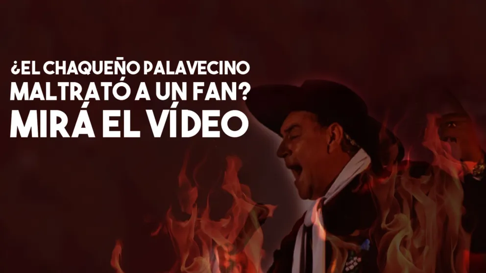 Video: el Chaqueño Palavecino maltrató a un fan que quería cantar con él