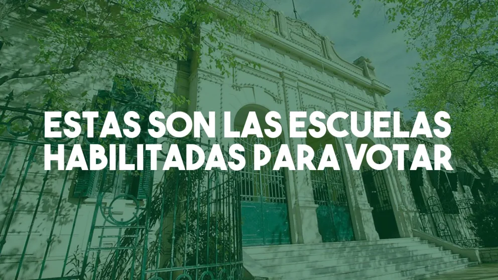 Estas son las escuelas habilitadas para las próximas elecciones