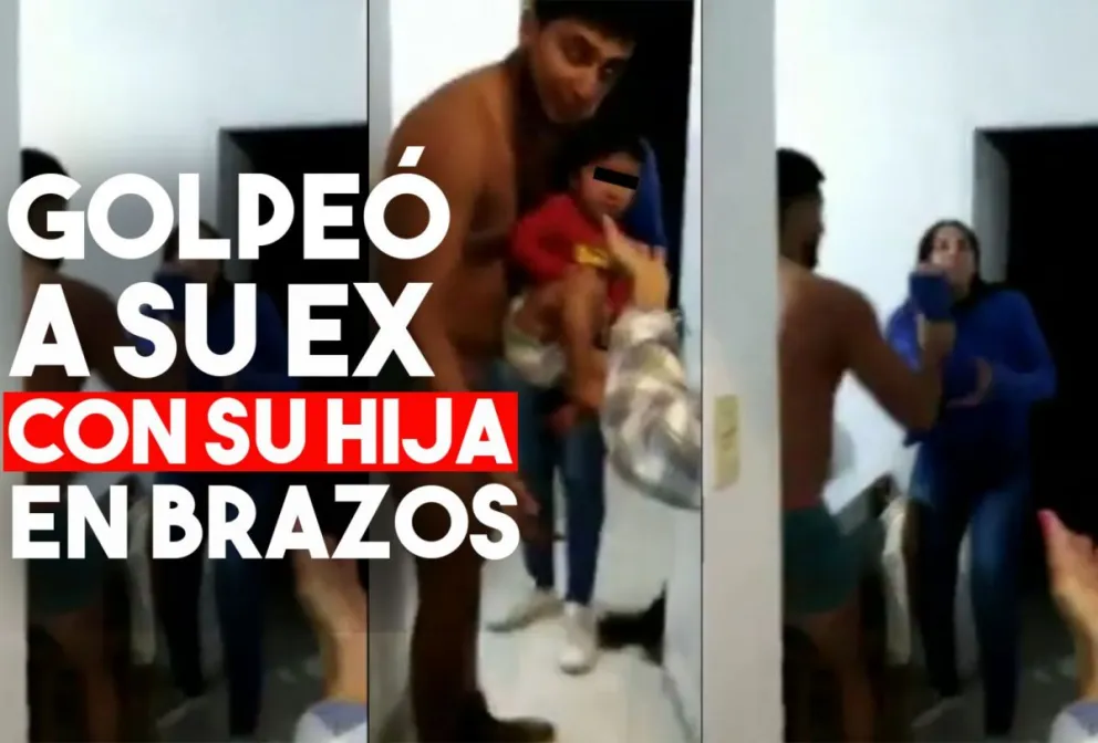Fue a buscar a su hija y la golpearon delante de ella