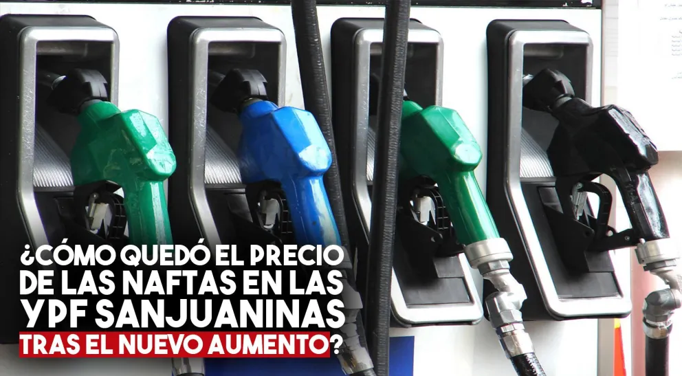 Estos son los precios de las naftas en las YPF de San Juan tras el nuevo aumento