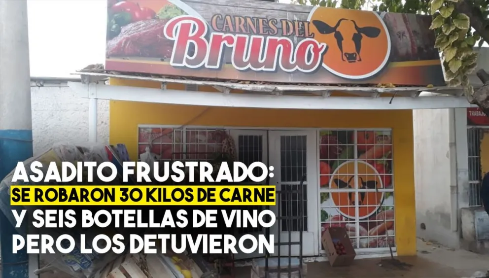 Entraron a robar y se llevaron 30 kilos de carne y seis botellas de vino