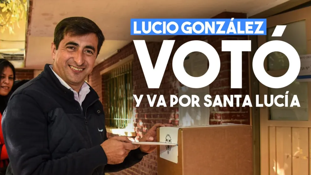 Lucio González votó en Santa Lucía con la esperanza de ganar el departamento